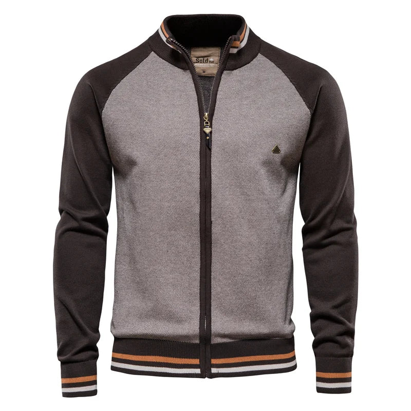 Männer Strickjacke aus hochwertiger Baumwolle im Casual-Stil für den Winter
