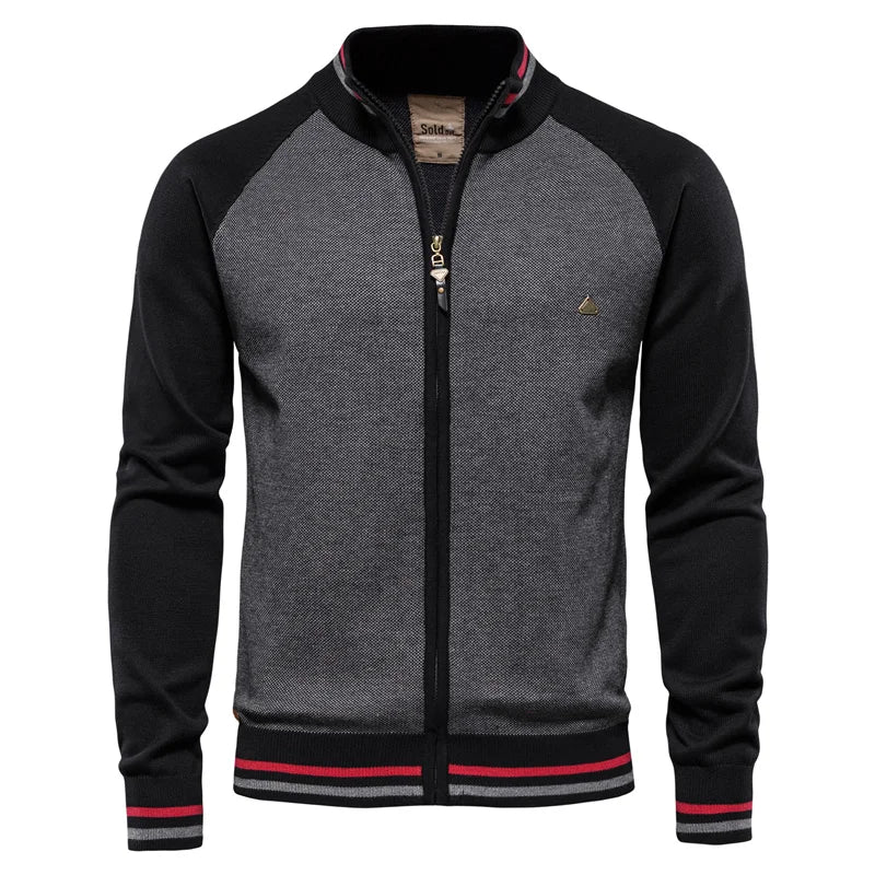 Männer Strickjacke aus hochwertiger Baumwolle im Casual-Stil für den Winter
