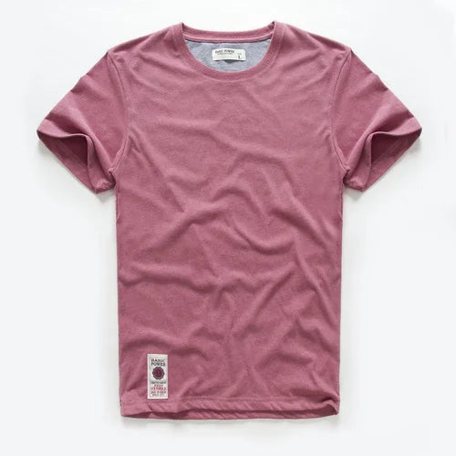 Herren T-Shirt aus Baumwolle in soliden Farben mit kurzem Arm