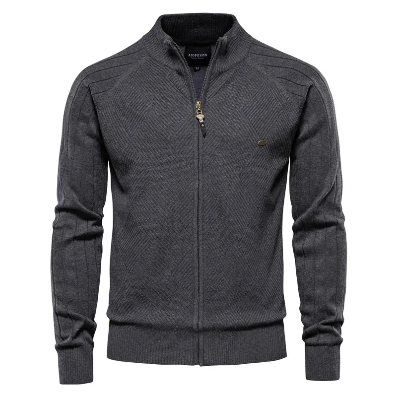Männer Strickjacke aus hochwertiger Baumwolle im Casual-Stil für den Winter