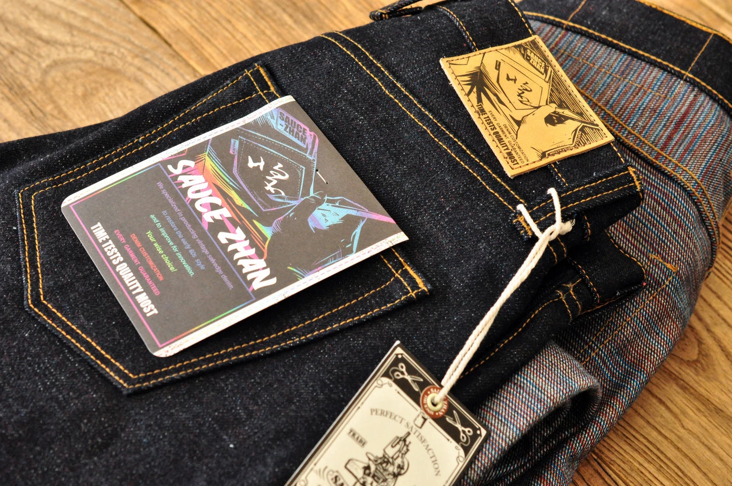 Herrenjeans aus 21oz Rainbow Selvedge Denim im Vintage-Stil für Männer