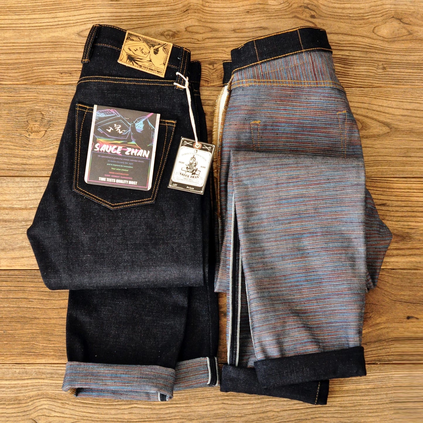 Herrenjeans aus 21oz Rainbow Selvedge Denim im Vintage-Stil für Männer