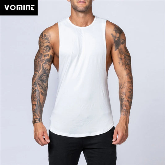Sommer Basic Herren Tanktops leere Baumwolle lose Tank Top Männer Singulett Männer schlichte Bodybuilding Fitness aktive ärmellose Weste