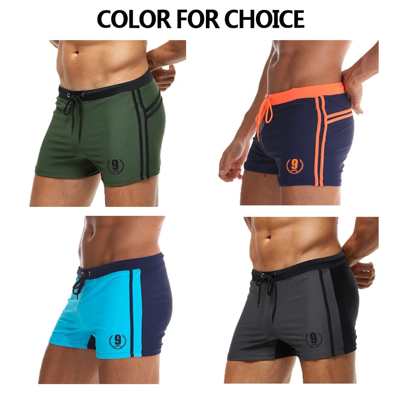 Lange Herren-Shorts mit Polyesterfutter und seitlicher Reißverschlusstasche – ideal für Fitnessstudio und Schwimmen