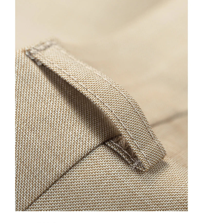 Herrenanzüge aus 65 % Wolle, Khaki, lässig, schmal, Übergröße 42, Hochzeit, Bräutigam, Freizeitkleidung, Business-Mann-Hose
