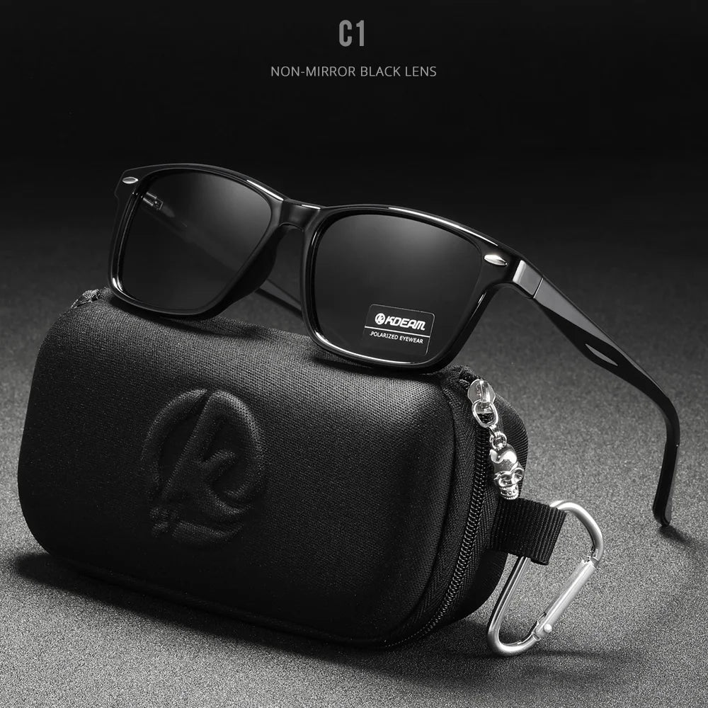 Sonnenbrille quadratisch polarisiert TR90 Federgelenk Unisex