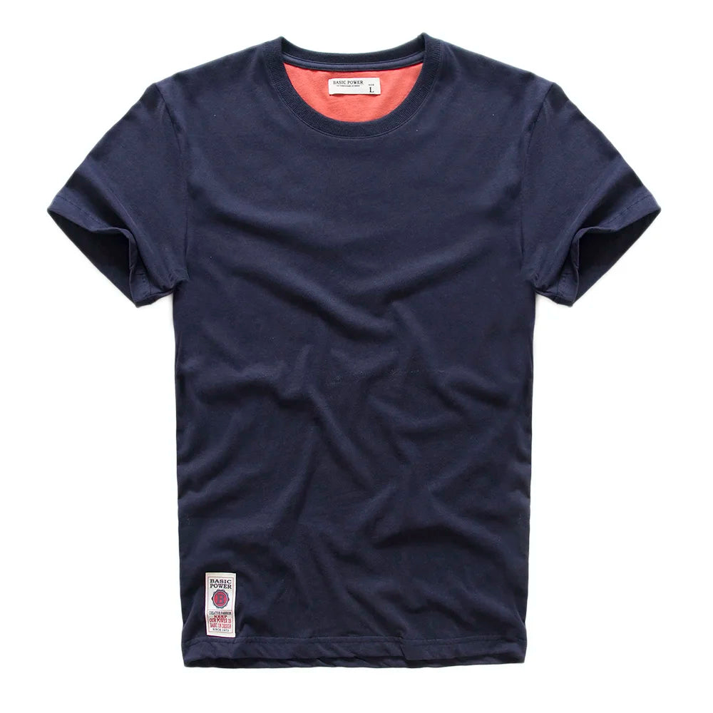 Herren Kurzarm T-Shirt aus Baumwolle und Polyester im einfarbigen Design