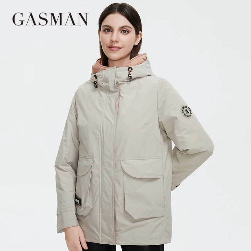 Lange Damen-Daunenjacke im klassischen Design – warme Winterparka in großen Größen bis 6XL
