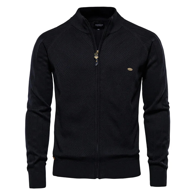 Männer Strickjacke aus hochwertiger Baumwolle im Casual-Stil für den Winter