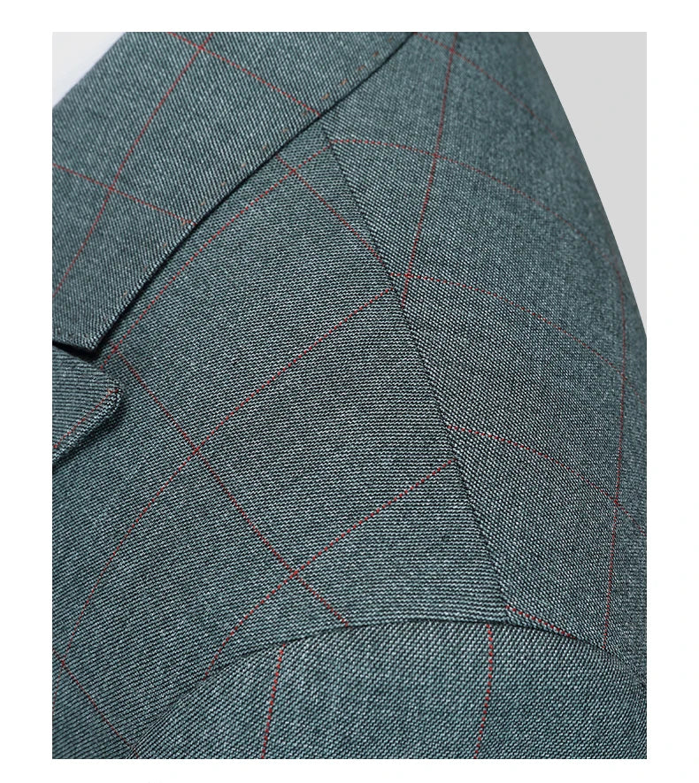 Schlanke Herren-Anzughose in Khaki mit Streifen – graue, lange Freizeithose für Büro, formelle Anlässe und Hochzeiten, auch in großen Größen erhältlich.