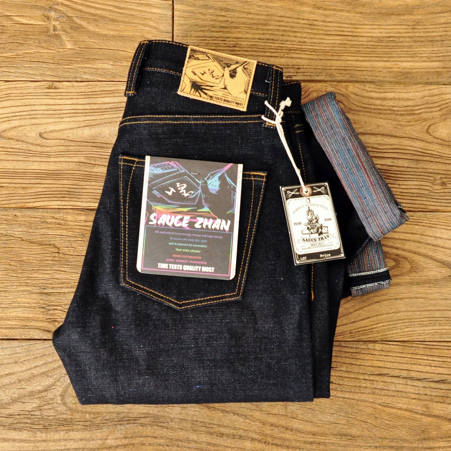Herrenjeans aus 21oz Rainbow Selvedge Denim im Vintage-Stil für Männer