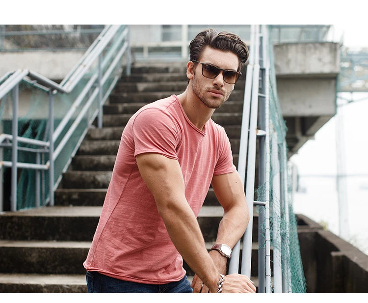 100% Baumwolle Männer T-shirt Casual Weiche Fitness Sommer Dünne T-shirts männer Hause Kleidung Oansatz Kurzarm Soild T Shirt für Männer