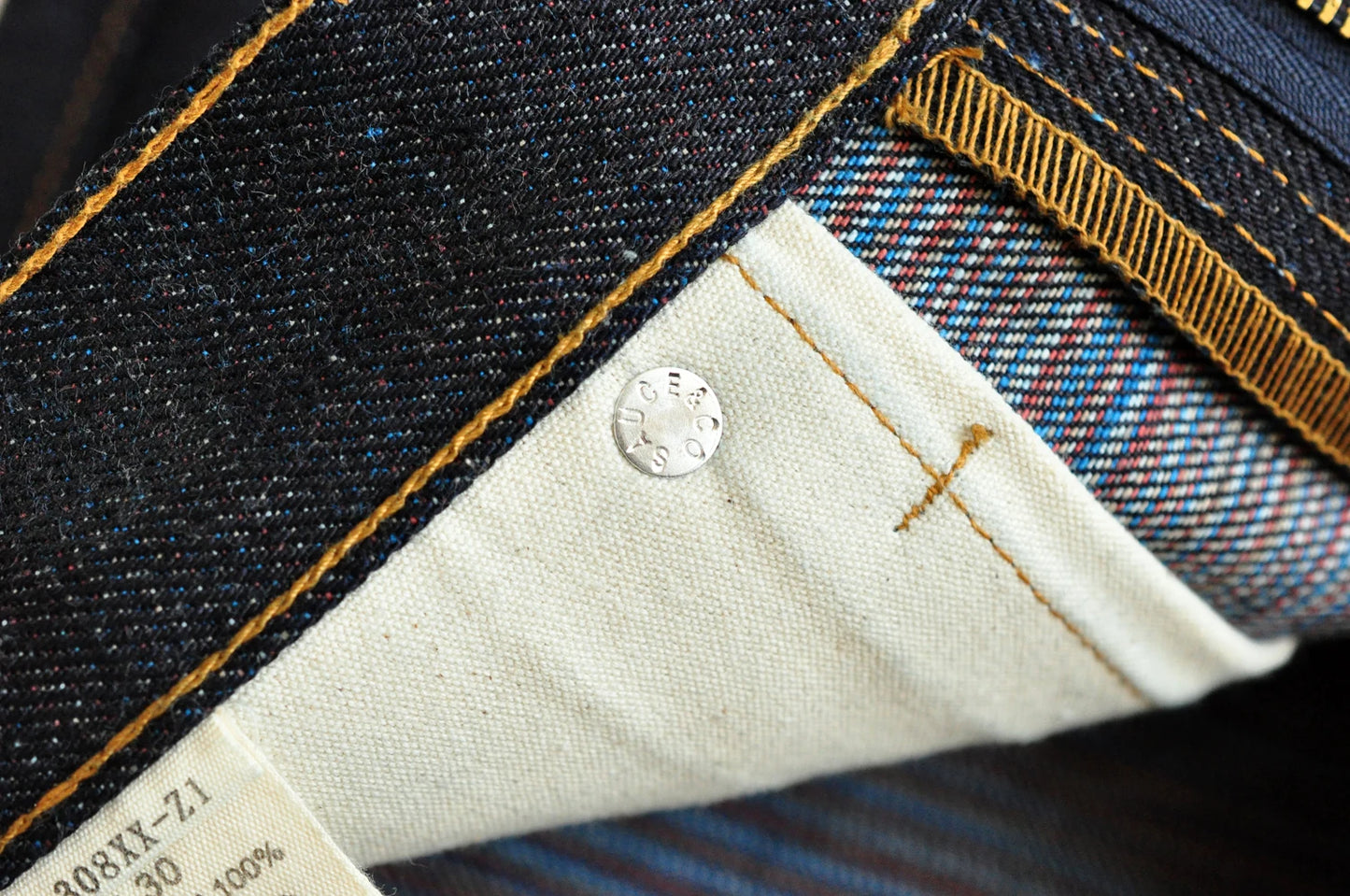Herrenjeans aus 21oz Rainbow Selvedge Denim im Vintage-Stil für Männer