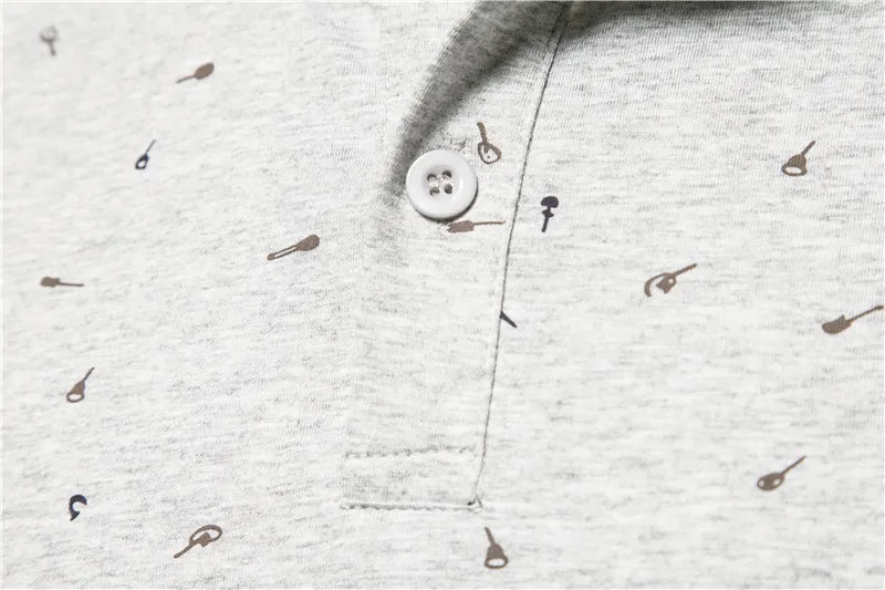 Herren Polo-Shirt im Casual-Stil mit Stehkragen aus Baumwolle