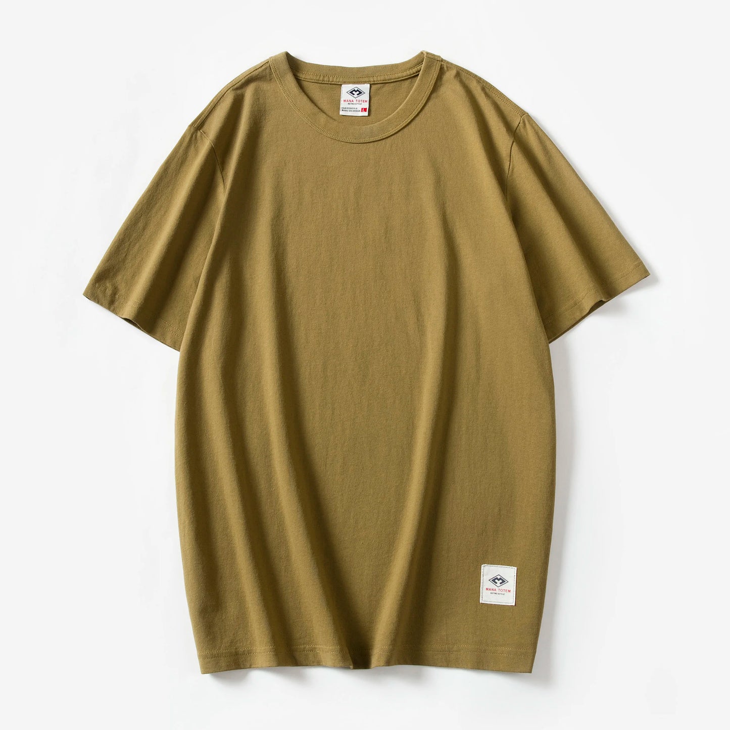 Männer T-Shirt aus einfarbigem Stoff mit kurzen Ärmeln und Casual-Stil