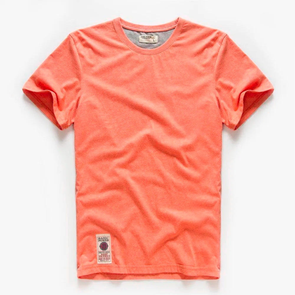 Herren T-Shirt aus weichem Lycra mit kurzem Arm in einfarbigem Design