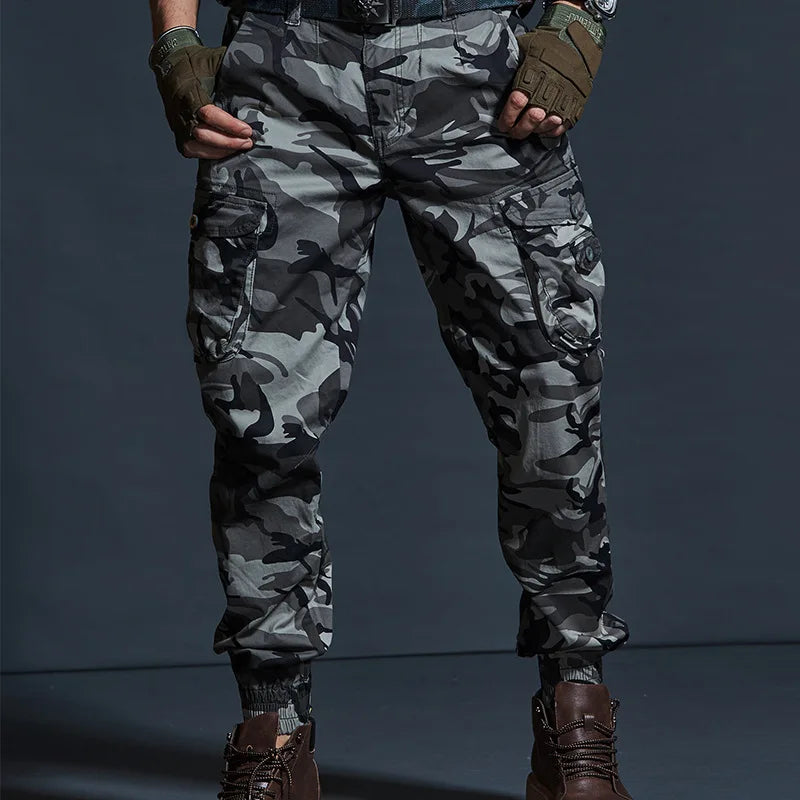 Herren Cargo Hose im lässigen Baggy-Stil mit mehreren Taschen aus Baumwolle