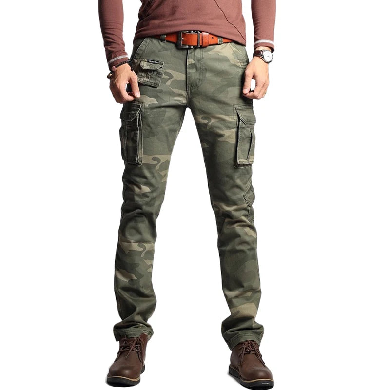 Herren Cargo Hosen im Military-Stil mit Taschen in Multi-Farben