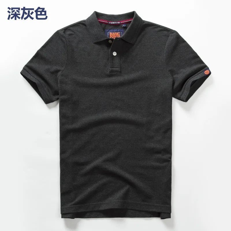 Sommer Herren Poloshirts Baumwollhemden Kurzarm Brief Gesticktes Emblem Einfaches Hemd für Männer Größe M-3XL BP6900