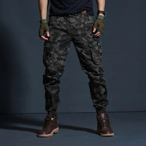 Herren Cargo Hose im lässigen Baggy-Stil mit mehreren Taschen aus Baumwolle