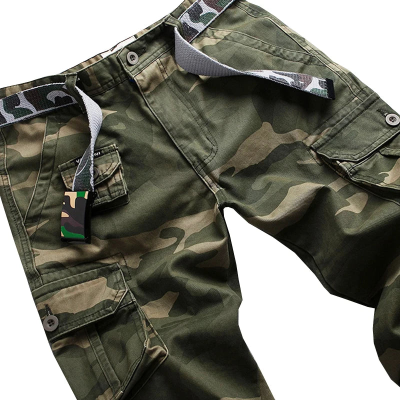 Herren Cargo Hosen im Military-Stil mit Taschen in Multi-Farben