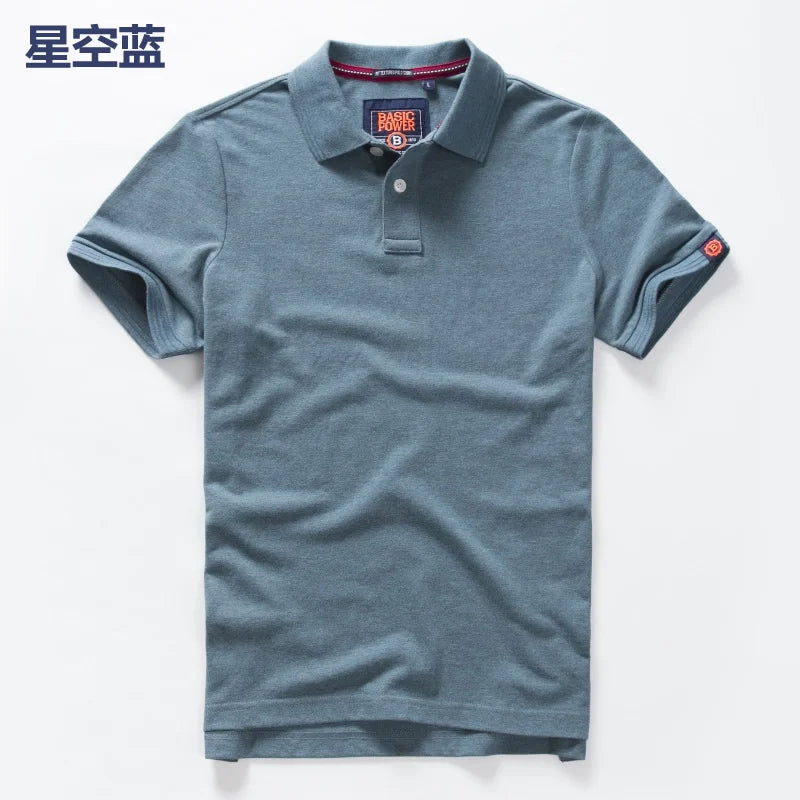Sommer Herren Poloshirts Baumwollhemden Kurzarm Brief Gesticktes Emblem Einfaches Hemd für Männer Größe M-3XL BP6900