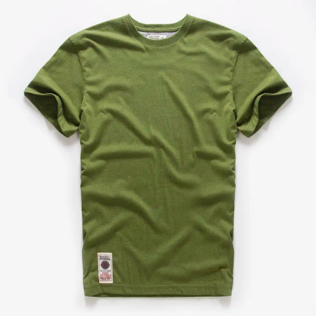 Herren T-Shirt aus weichem Lycra mit kurzem Arm in einfarbigem Design