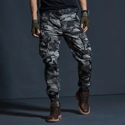 Herren Cargo Hose im lässigen Baggy-Stil mit mehreren Taschen aus Baumwolle