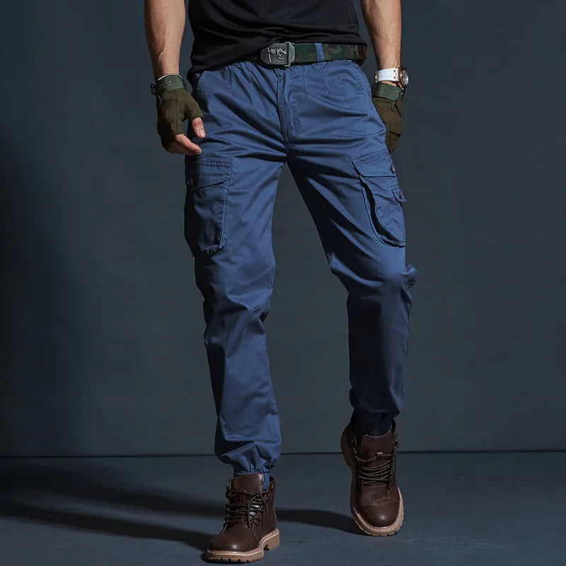 Herren Cargo Hose im lässigen Baggy-Stil mit mehreren Taschen aus Baumwolle