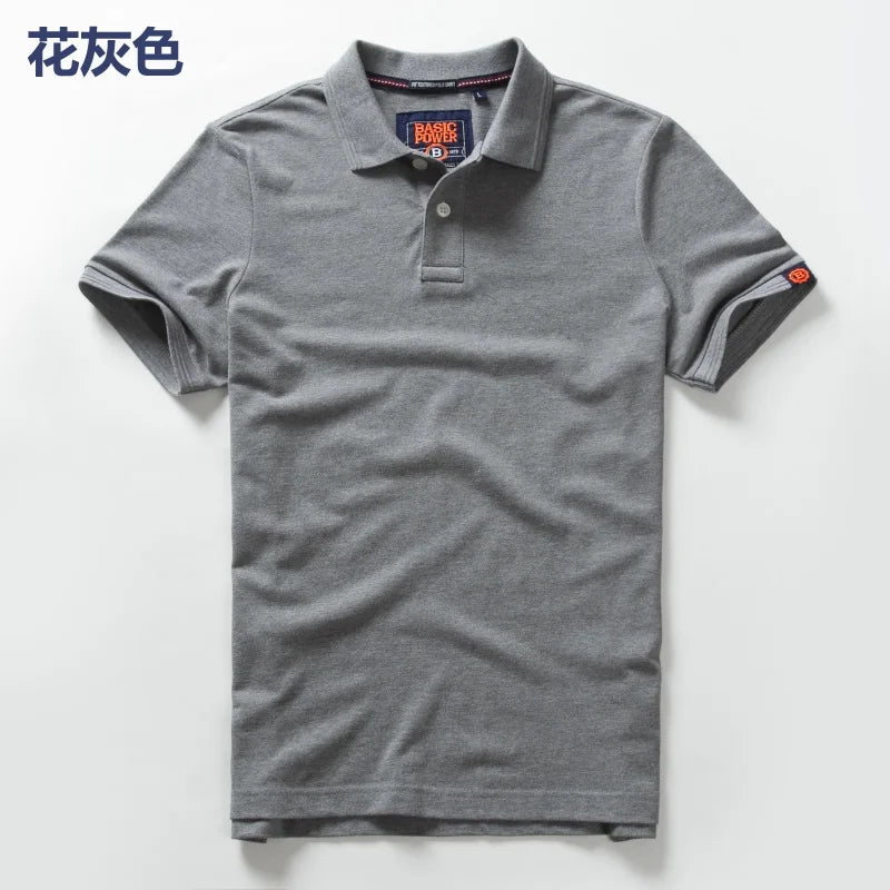 Sommer Herren Poloshirts Baumwollhemden Kurzarm Brief Gesticktes Emblem Einfaches Hemd für Männer Größe M-3XL BP6900