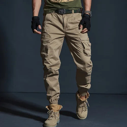 Herren Cargo Hose im lässigen Baggy-Stil mit mehreren Taschen aus Baumwolle