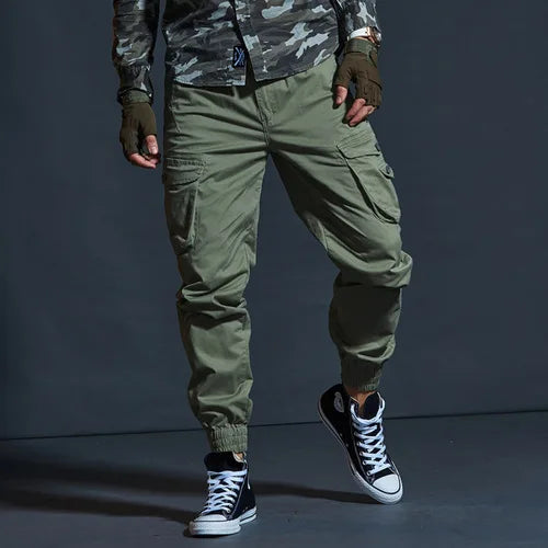 Herren Cargo Hose im lässigen Baggy-Stil mit mehreren Taschen aus Baumwolle