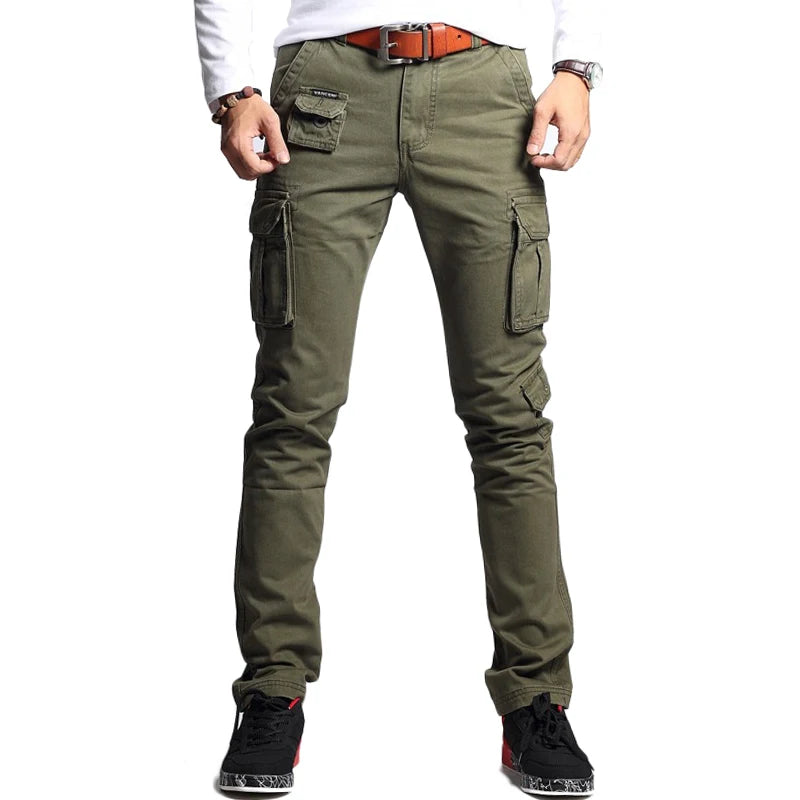 Herren Cargo Hosen im Military-Stil mit Taschen in Multi-Farben