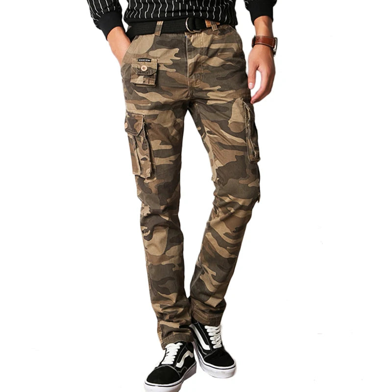 Herren Cargo Hosen im Military-Stil mit Taschen in Multi-Farben