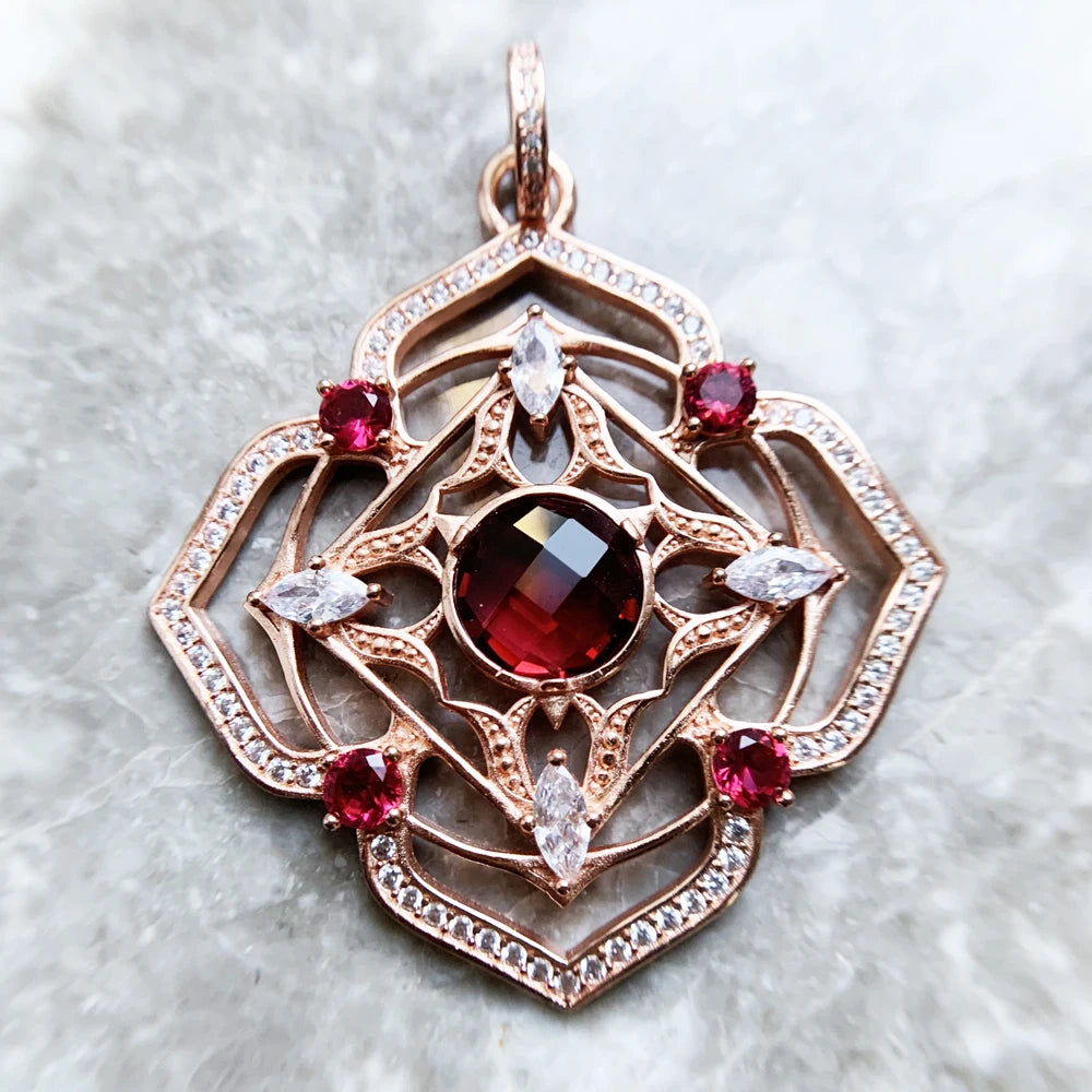 Damen-Charm-Anhaenger Wurzel-Chakra aus Sterlingsilber