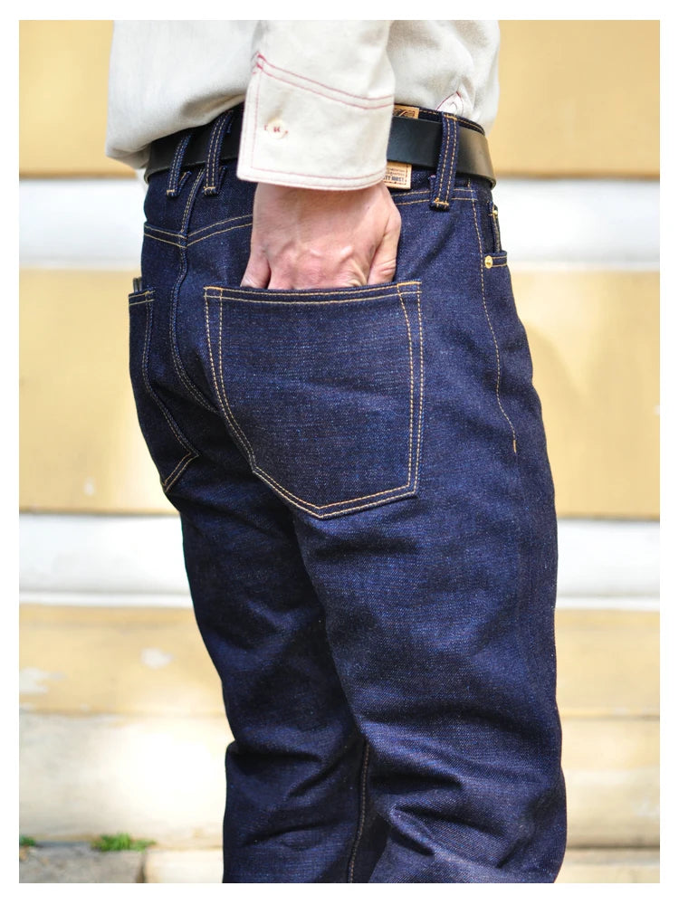 Herrenjeans aus 21oz Rainbow Selvedge Denim im Vintage-Stil für Männer