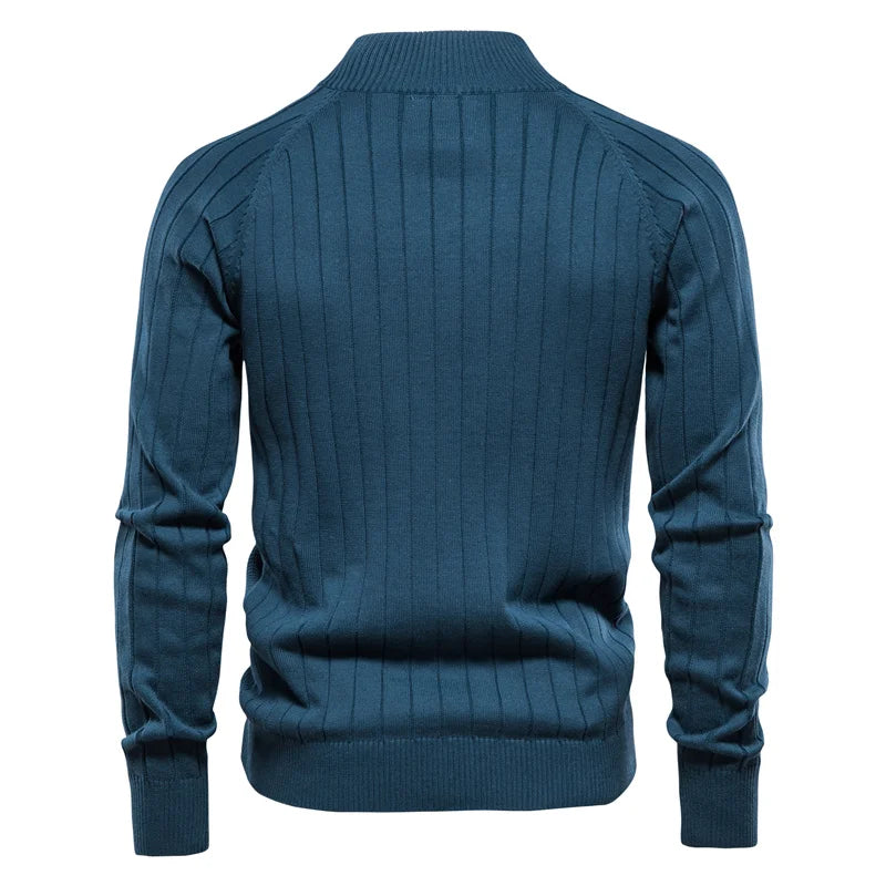 Männer Strickjacke aus hochwertiger Baumwolle im Casual-Stil für den Winter