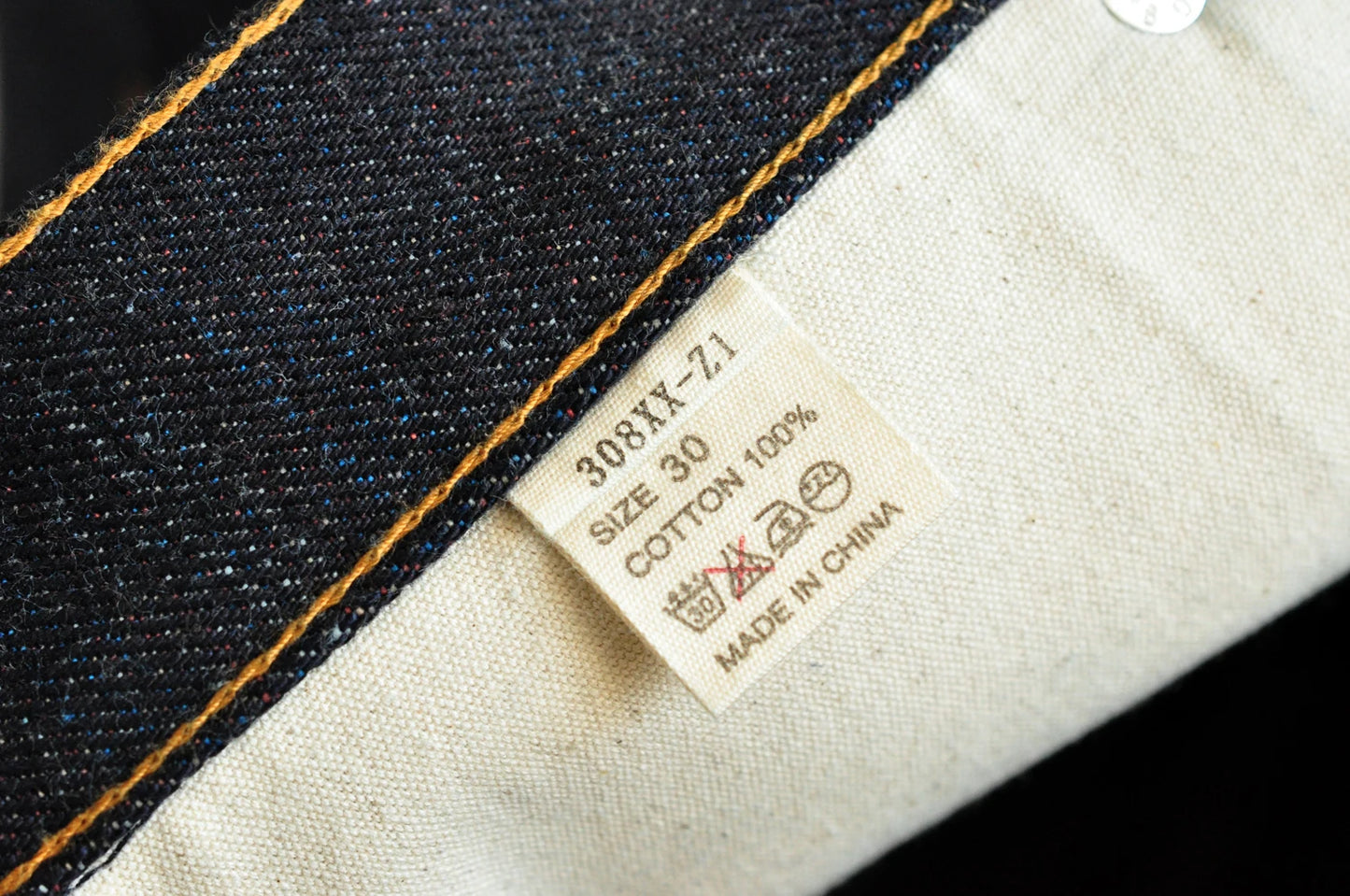 Herrenjeans aus 21oz Rainbow Selvedge Denim im Vintage-Stil für Männer