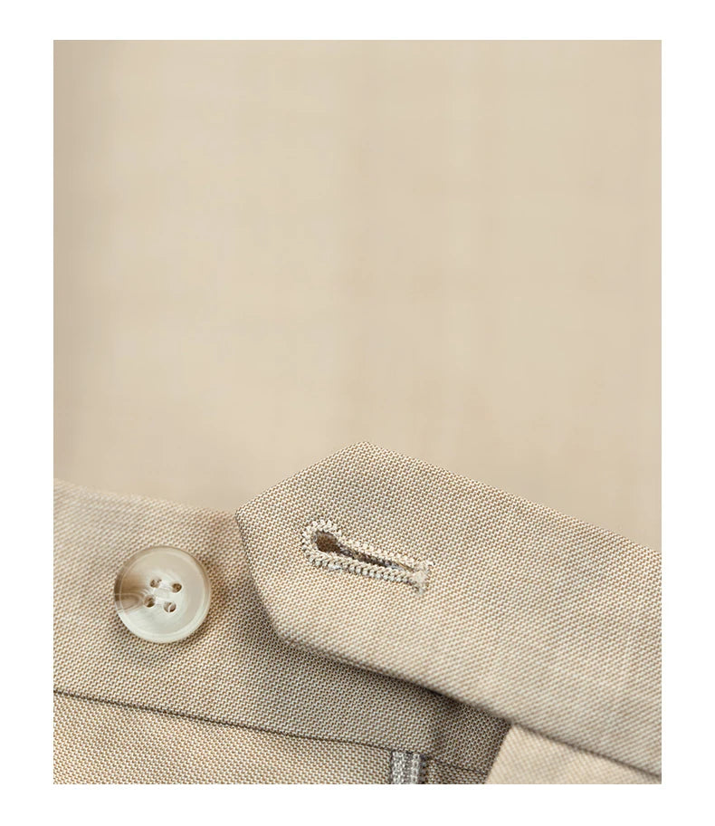 Herrenanzüge aus 65 % Wolle, Khaki, lässig, schmal, Übergröße 42, Hochzeit, Bräutigam, Freizeitkleidung, Business-Mann-Hose