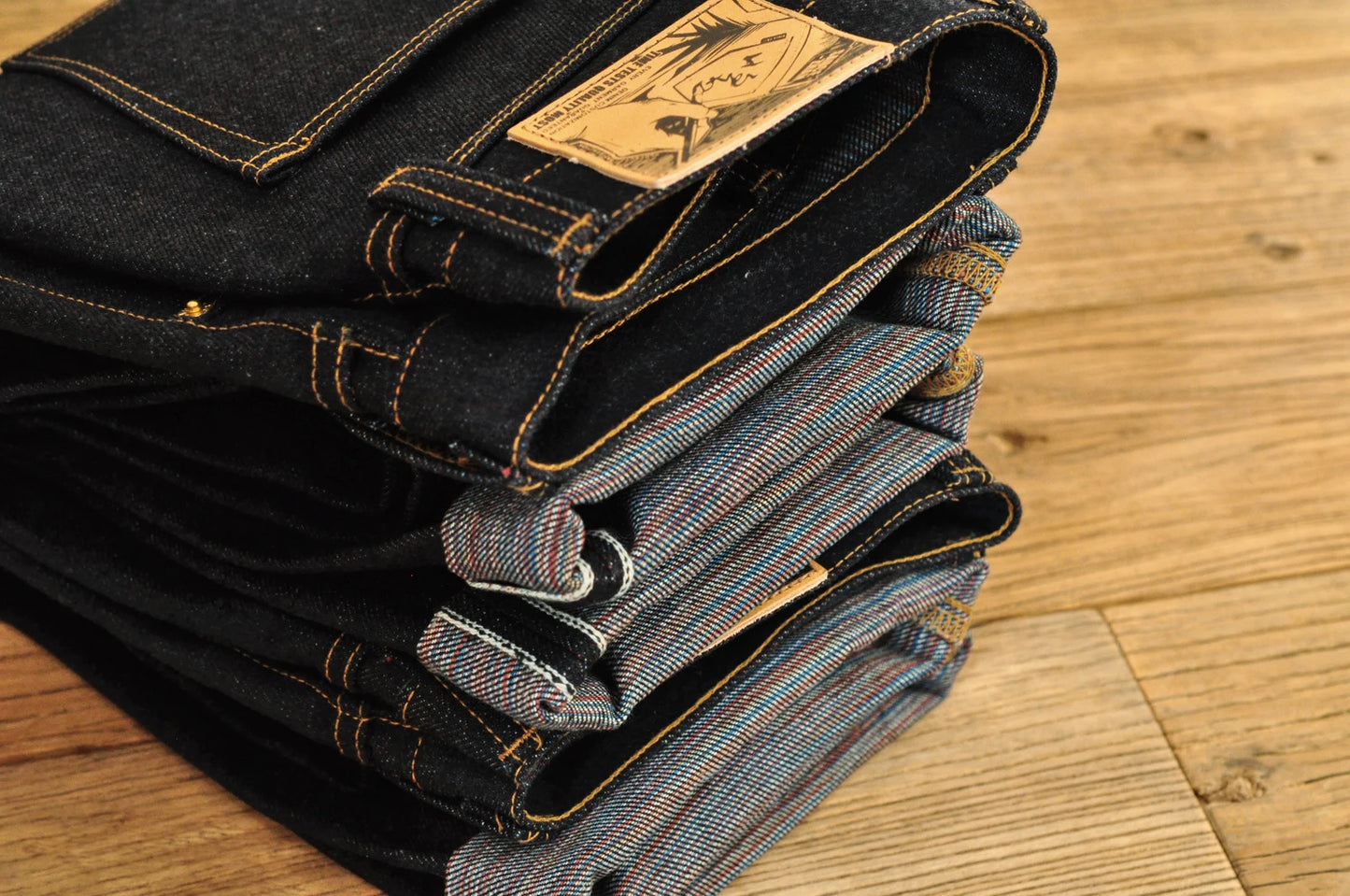 Herrenjeans aus 21oz Rainbow Selvedge Denim im Vintage-Stil für Männer