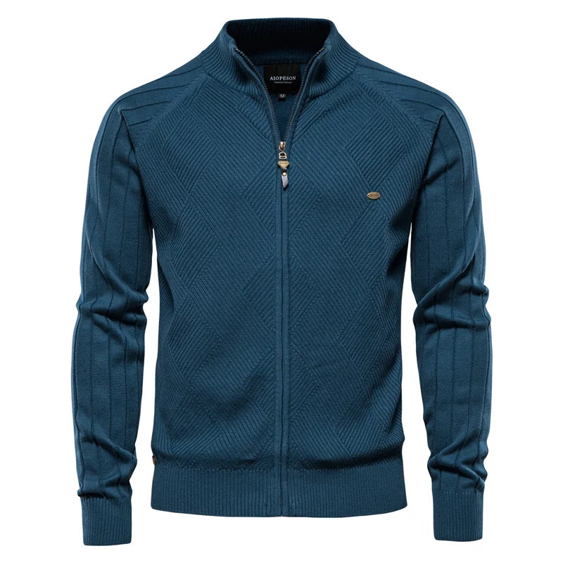 Männer Strickjacke aus hochwertiger Baumwolle im Casual-Stil für den Winter