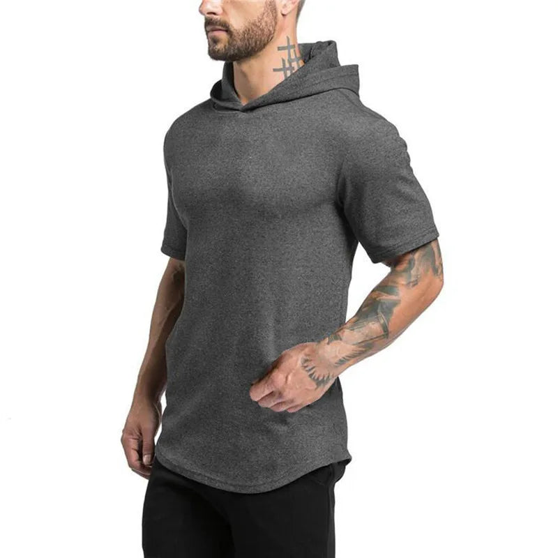 Herren T-Shirt aus dünner Baumwolle mit kurzem Arm im einfarbigen Design