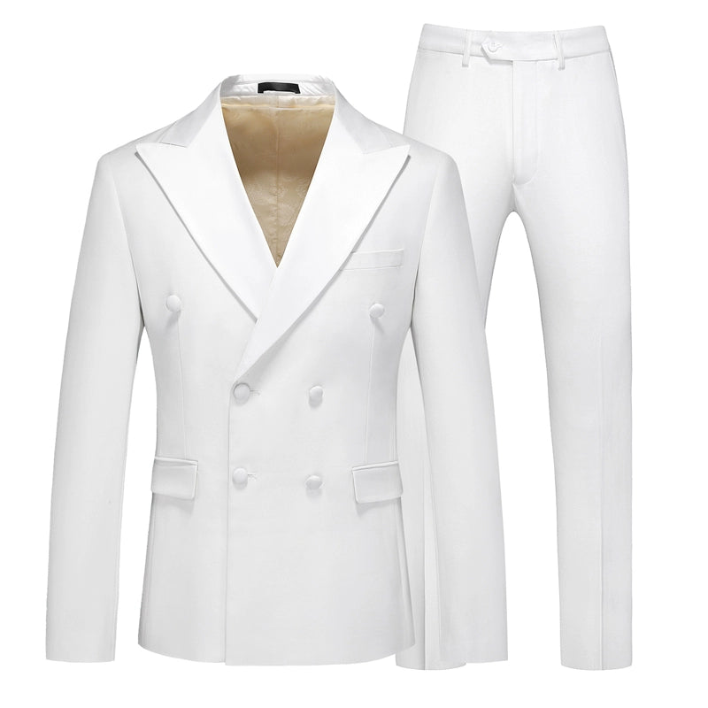 Luxuriöses Herren-Doppelreiher Anzugset: Eleganter 5XL Smoking für Hochzeit & Gala-Veranstaltungen