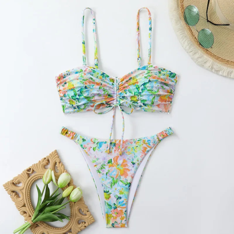 Sommerlicher Push-Up-Bikini im brasilianischen Stil – ideal für Strand und Pool
