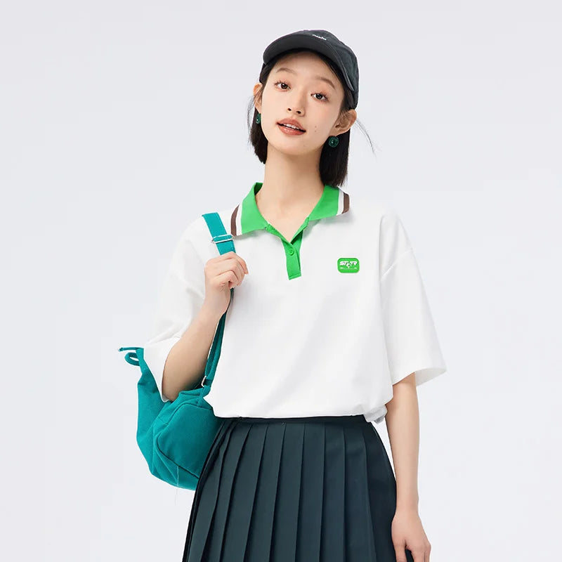 Semir Polo Shirt Frauen kurz Sommer neue lose Taille weiches bequemes T-Shirt