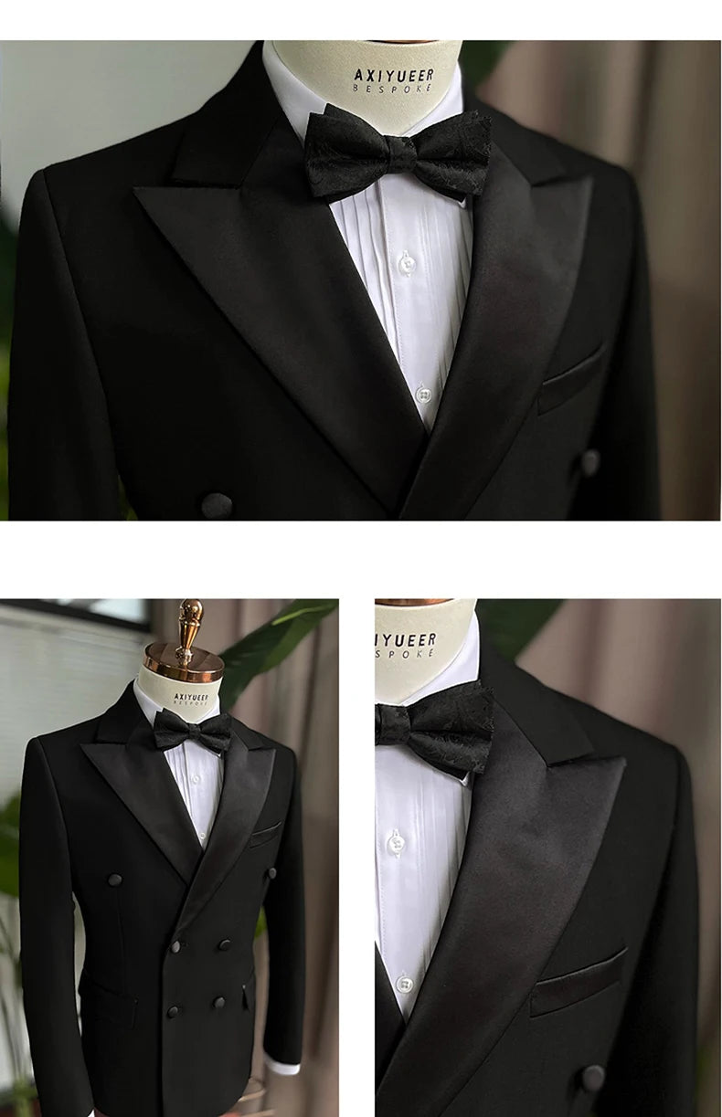 Lange Herren-Anzughose aus 50% Wolle, Slim Fit, tiefblau – ideal für Hochzeit, Büro und Alltag im Herbst und Frühling.