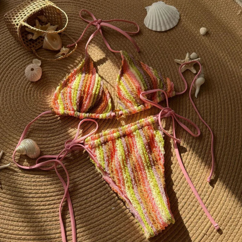 Sommerlicher Push-Up-Bikini im brasilianischen Stil – ideal für Strand und Pool