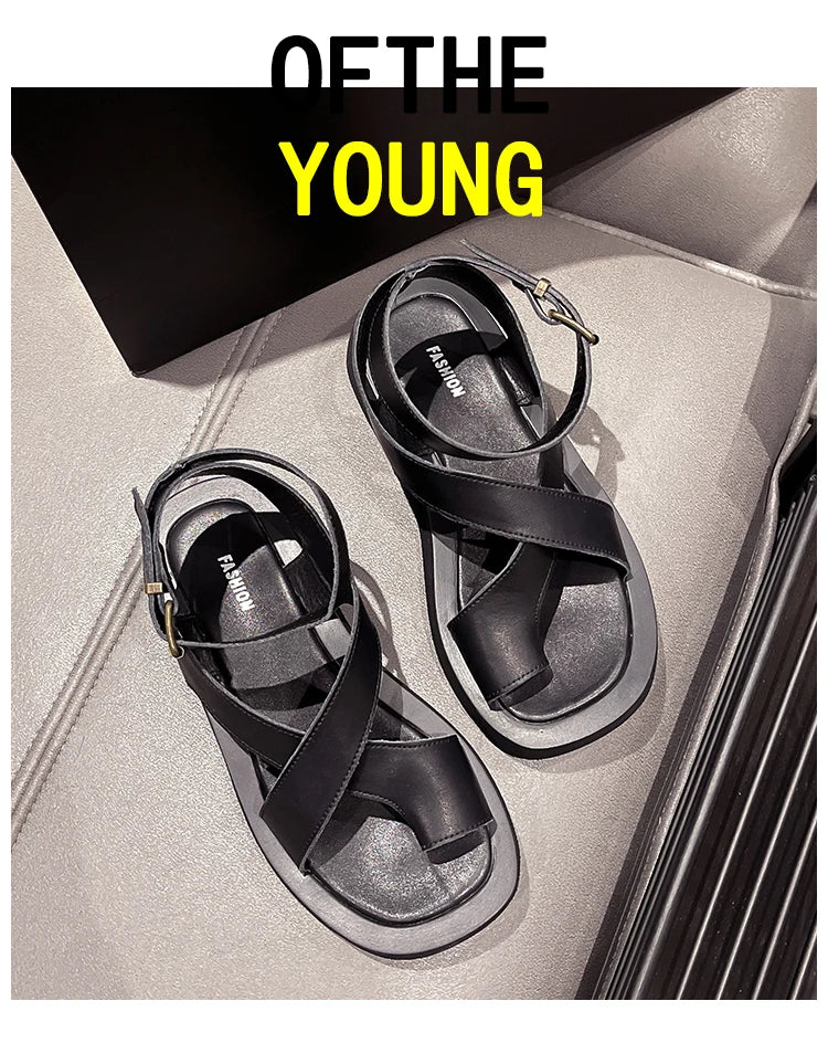 Aiyuqi Frauen Sommers andalen neue echte Leder Damen Sandalen flache Mode Sandalen Frauen