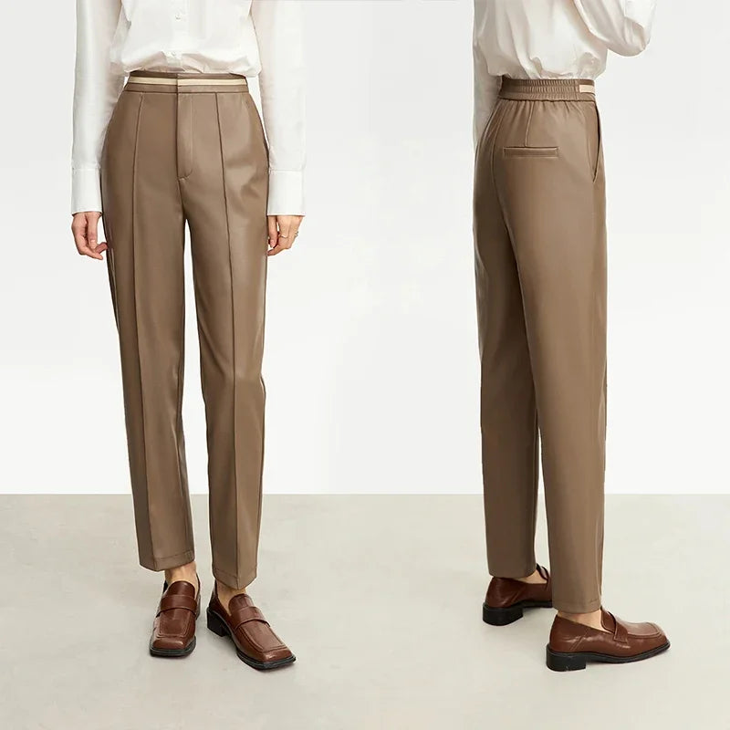 Sommerliche Damen-Casual-Hose mit asymmetrischem Schnitt und weitem Bein – modische, lockere lange Hose für Frauen