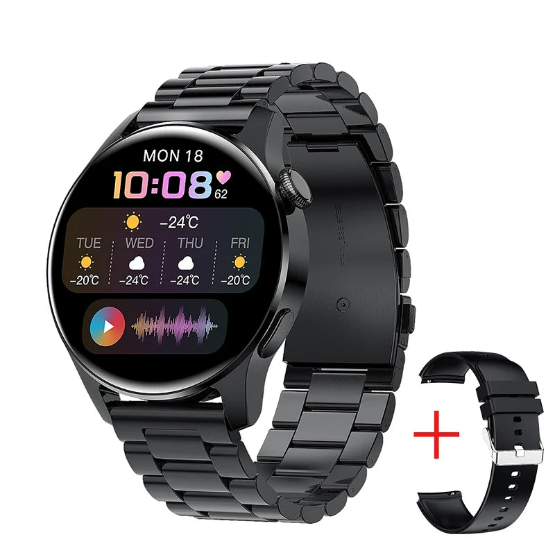 Männer Smartwatch mit Bluetooth Anruf und Fitness Herzfrequenz Monitor